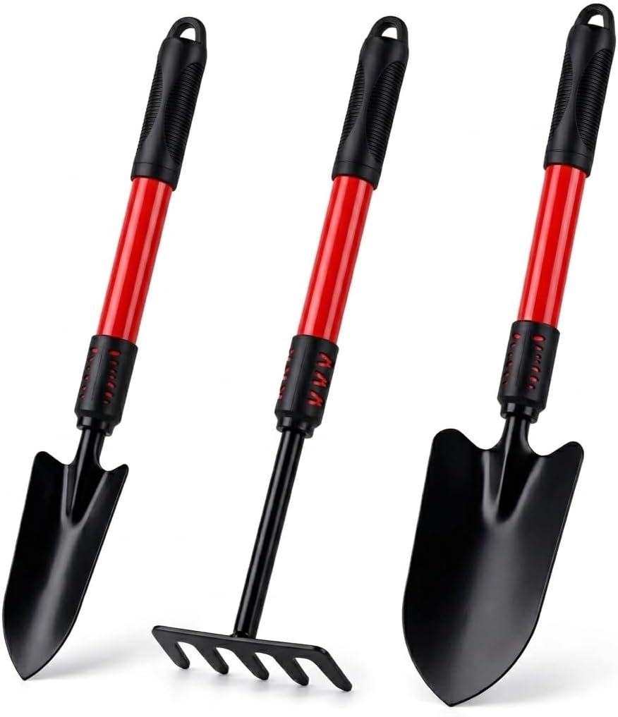 Trowel Rake and Transplant Shovel Garden Tool Set