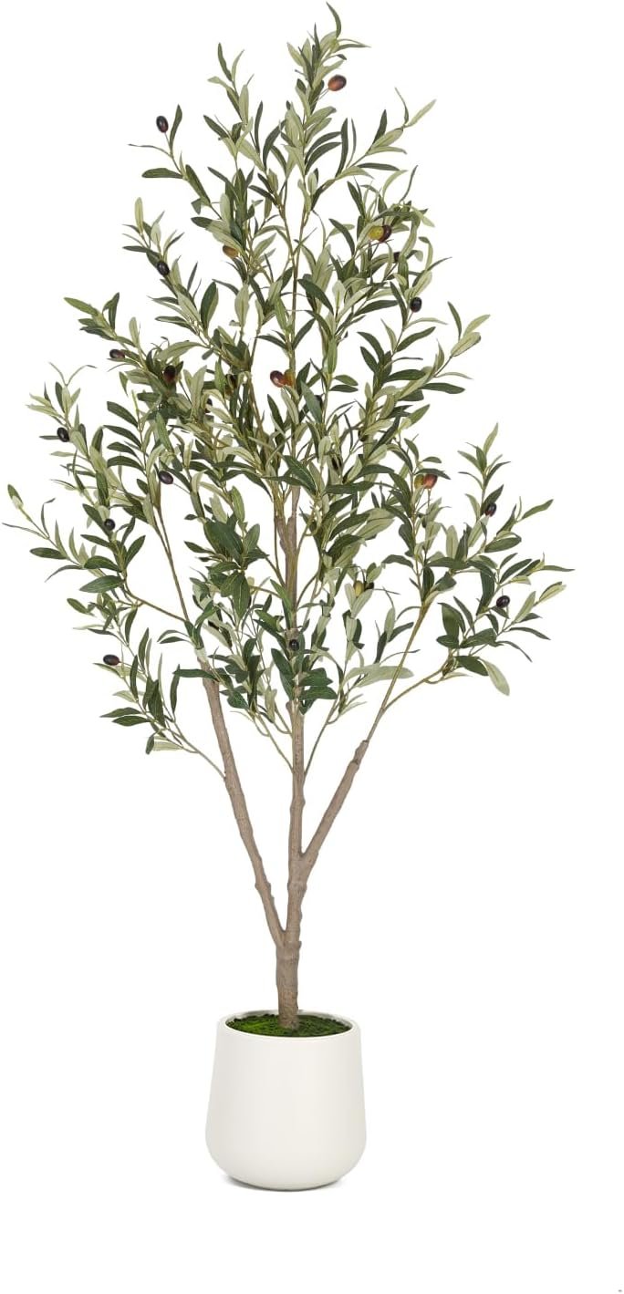 Olive Trees Artificial Indoor Tall Faux Olive Tree with Planter