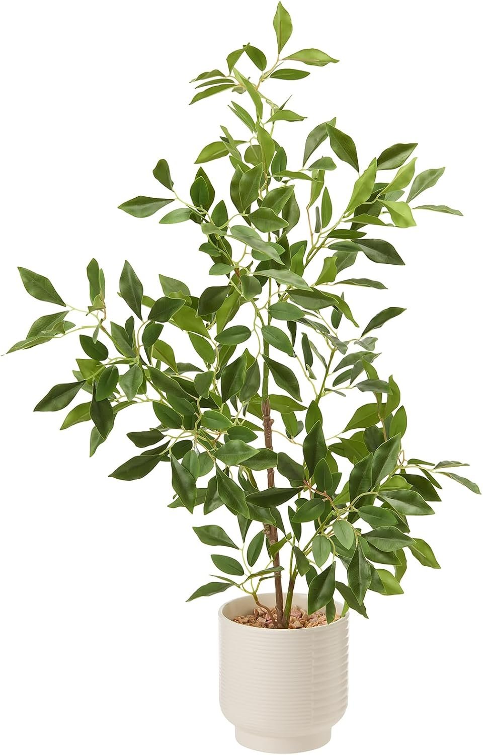 Artificial Potted Plants Faux Leaves Trees with Ceramic Pots