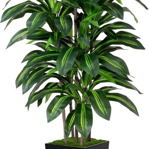 Artificial Tree Fake Tree with Tall Planter Faux Floor Plant