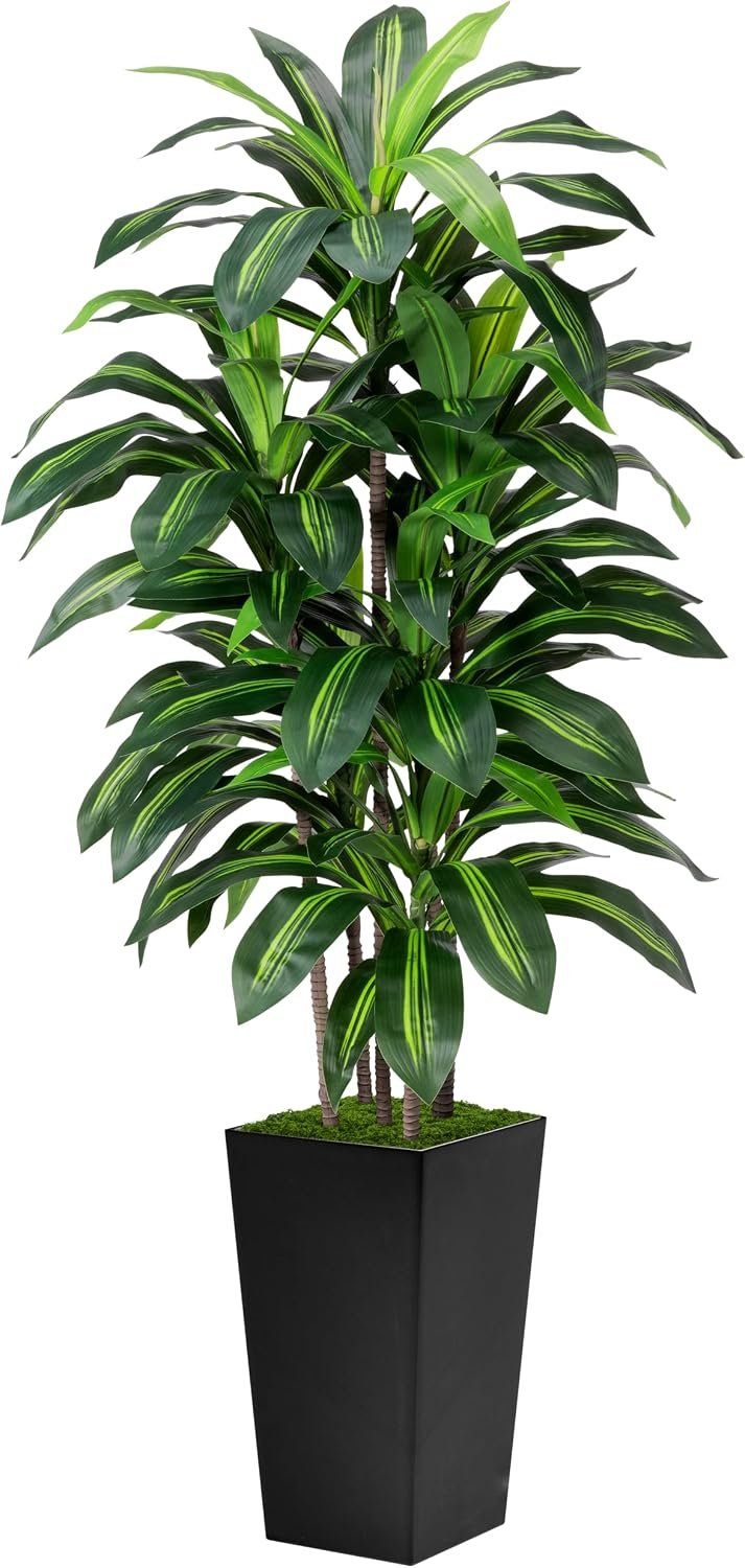 Artificial Tree Fake Tree with Tall Planter Faux Floor Plant