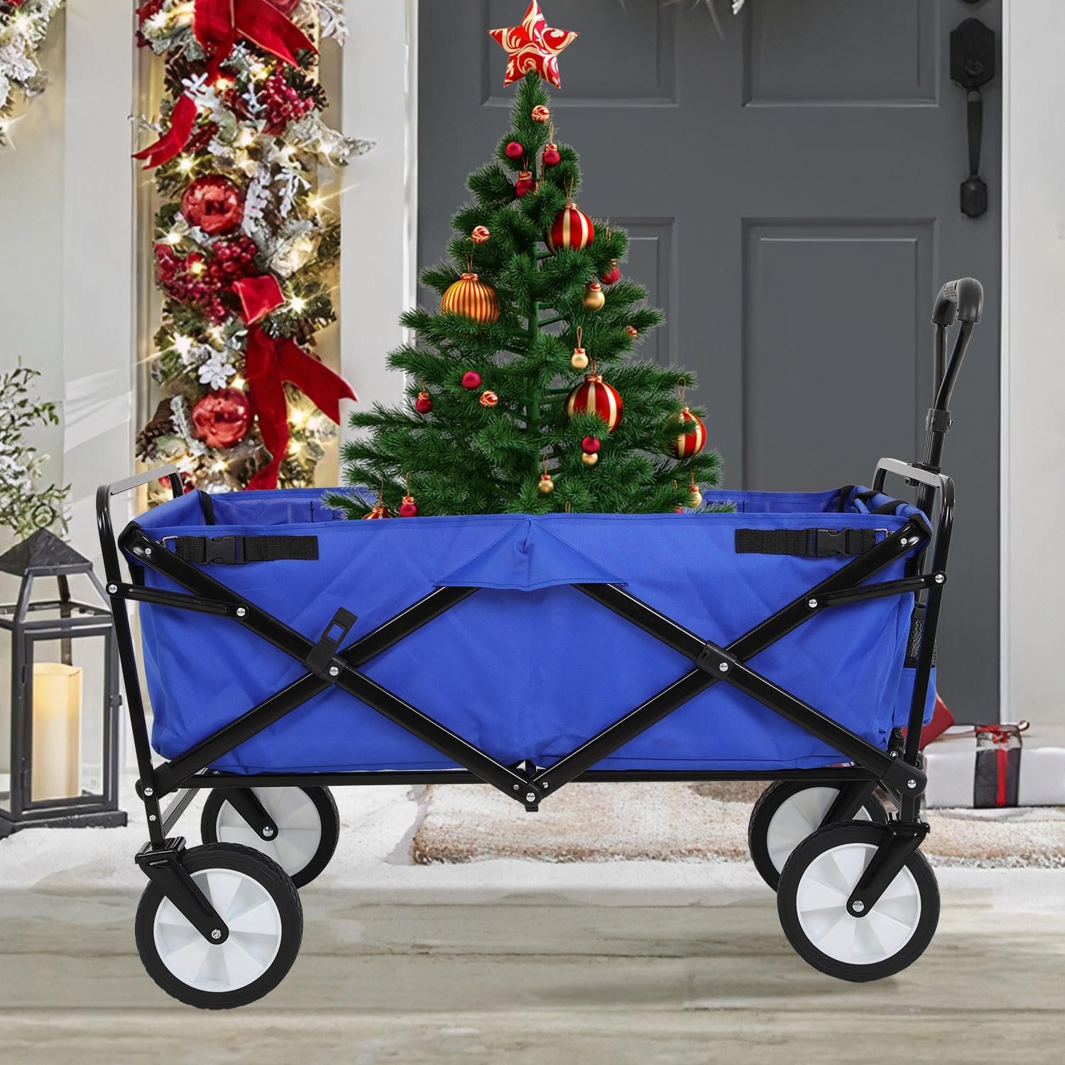 Collapsible Garden Utility Cart with All Terrain Wheels