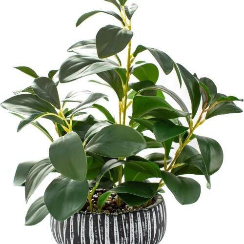 Artificial Succulents Indoor Potted Fake Plant with Clay Planter