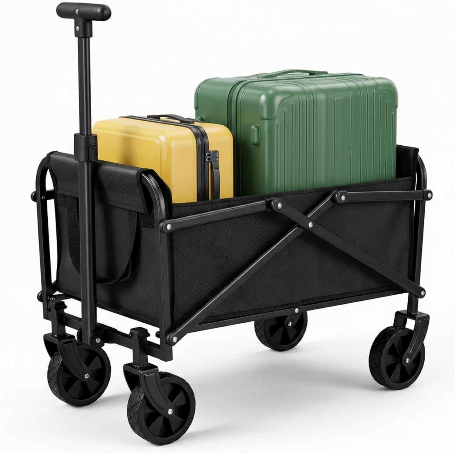 Compact Folding Garden Cart with Wheels
