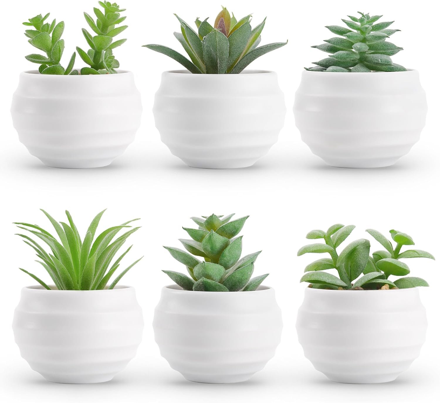 Artificial Succulents in Pots Small Fake Plants