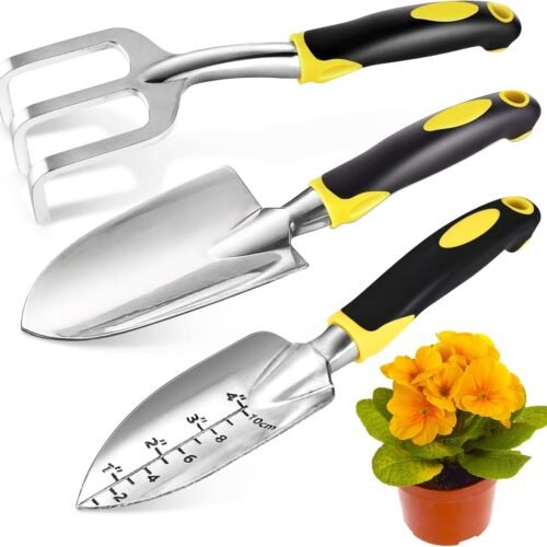 Garden Shovel Trowel and Weeding Hand Rake Set