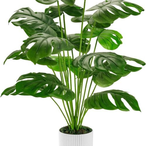 Fake Plants Large Artificial Monstera Faux Potted