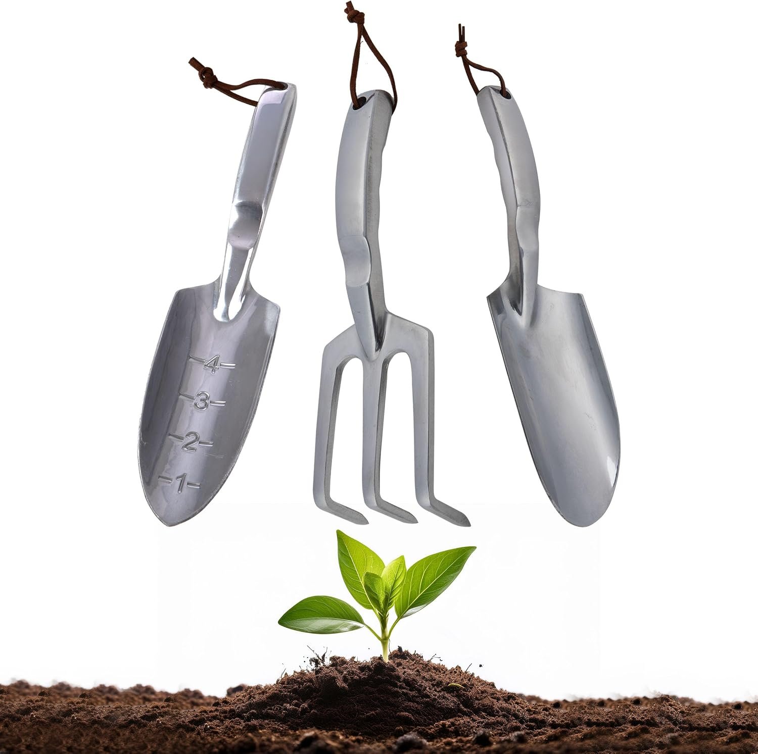 Cast Aluminum Cultivator Hand Rake Transplanting Shovel and Garden Trowel Set