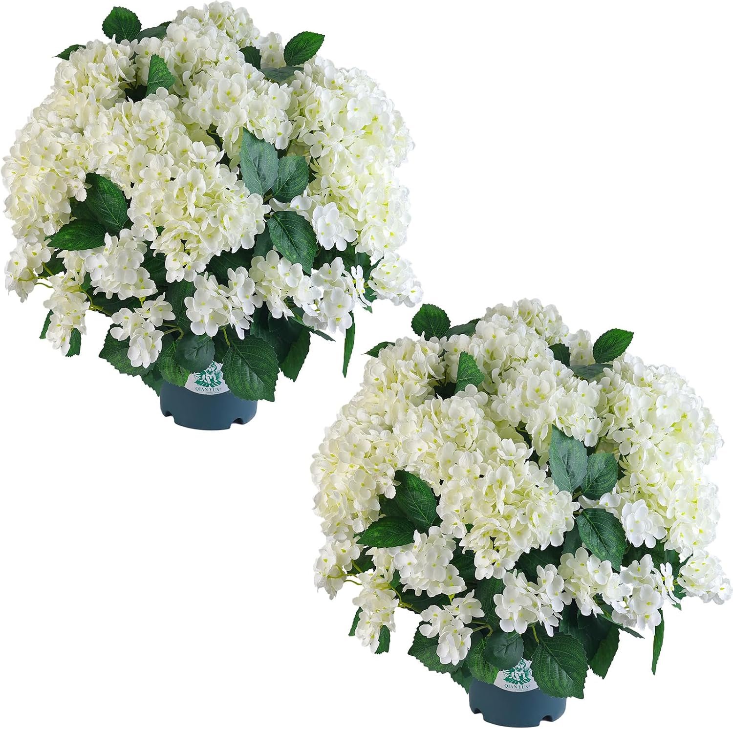 Artificial Hydrangea Bush Potted Faux Hydrangea