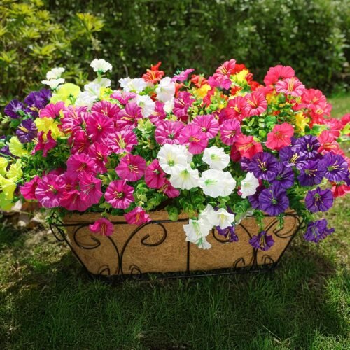 Artificial Flowers for Outdoors Fake Silk Morning Glory